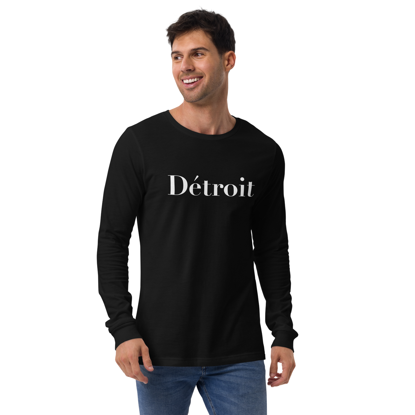 'Détroit' T-Shirt (Didot Font) | Unisex Long Sleeve