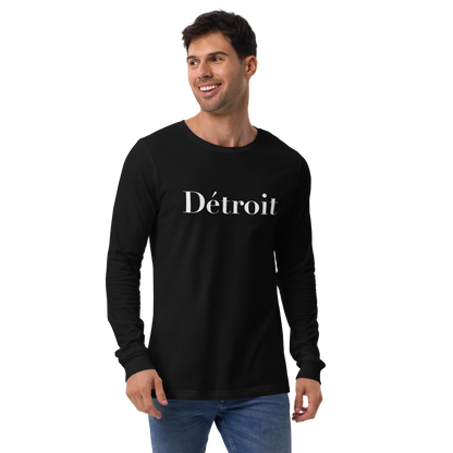 'Détroit' T-Shirt (Didot Font) | Unisex Long Sleeve