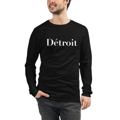 'Détroit' T-Shirt (Didot Font) | Unisex Long Sleeve