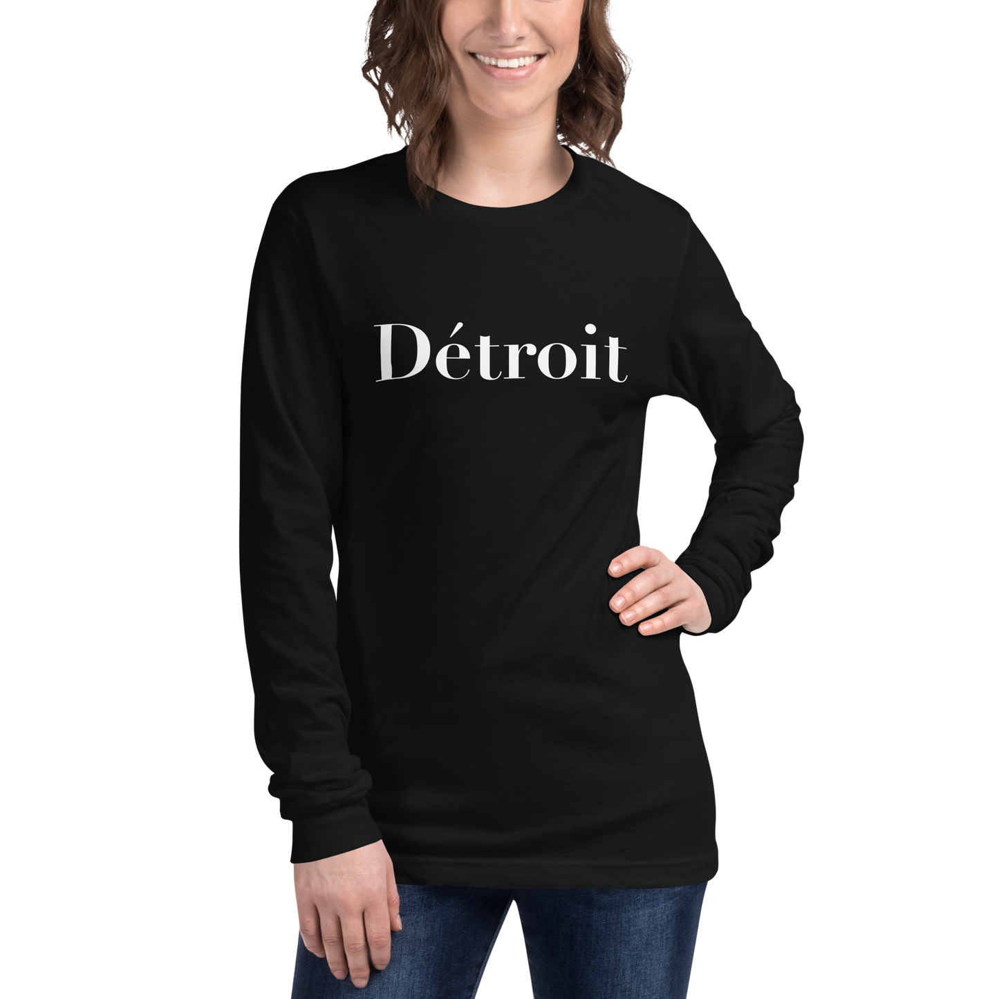 'Détroit' T-Shirt (Didot Font) | Unisex Long Sleeve