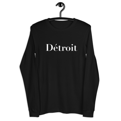 'Détroit' T-Shirt (Didot Font) | Unisex Long Sleeve