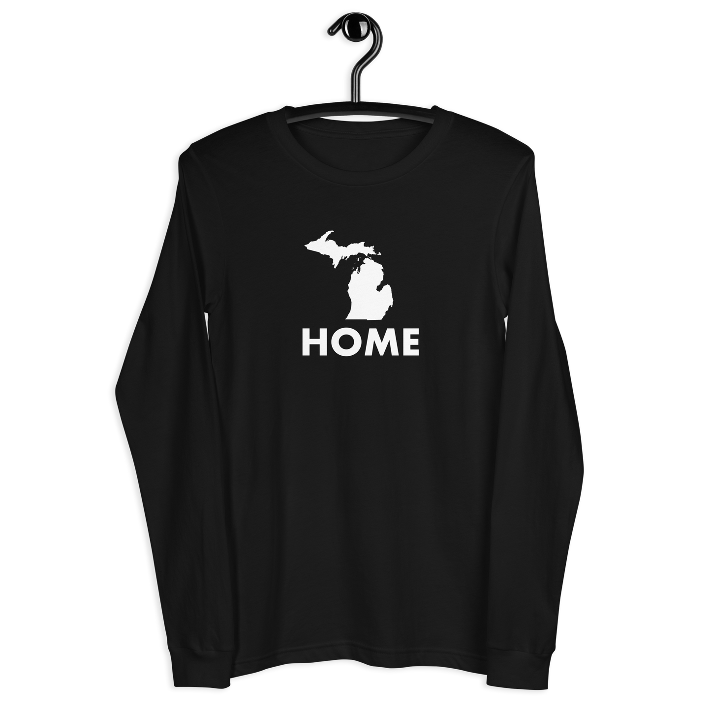 Michigan 'Home' T-Shirt (Geometric Sans Font) | Unisex Long Sleeve