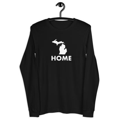 Michigan 'Home' T-Shirt (Geometric Sans Font) | Unisex Long Sleeve