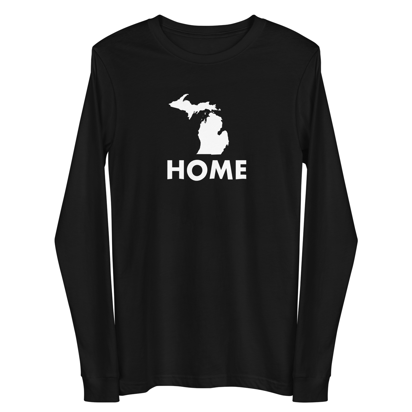 Michigan 'Home' T-Shirt (Geometric Sans Font) | Unisex Long Sleeve