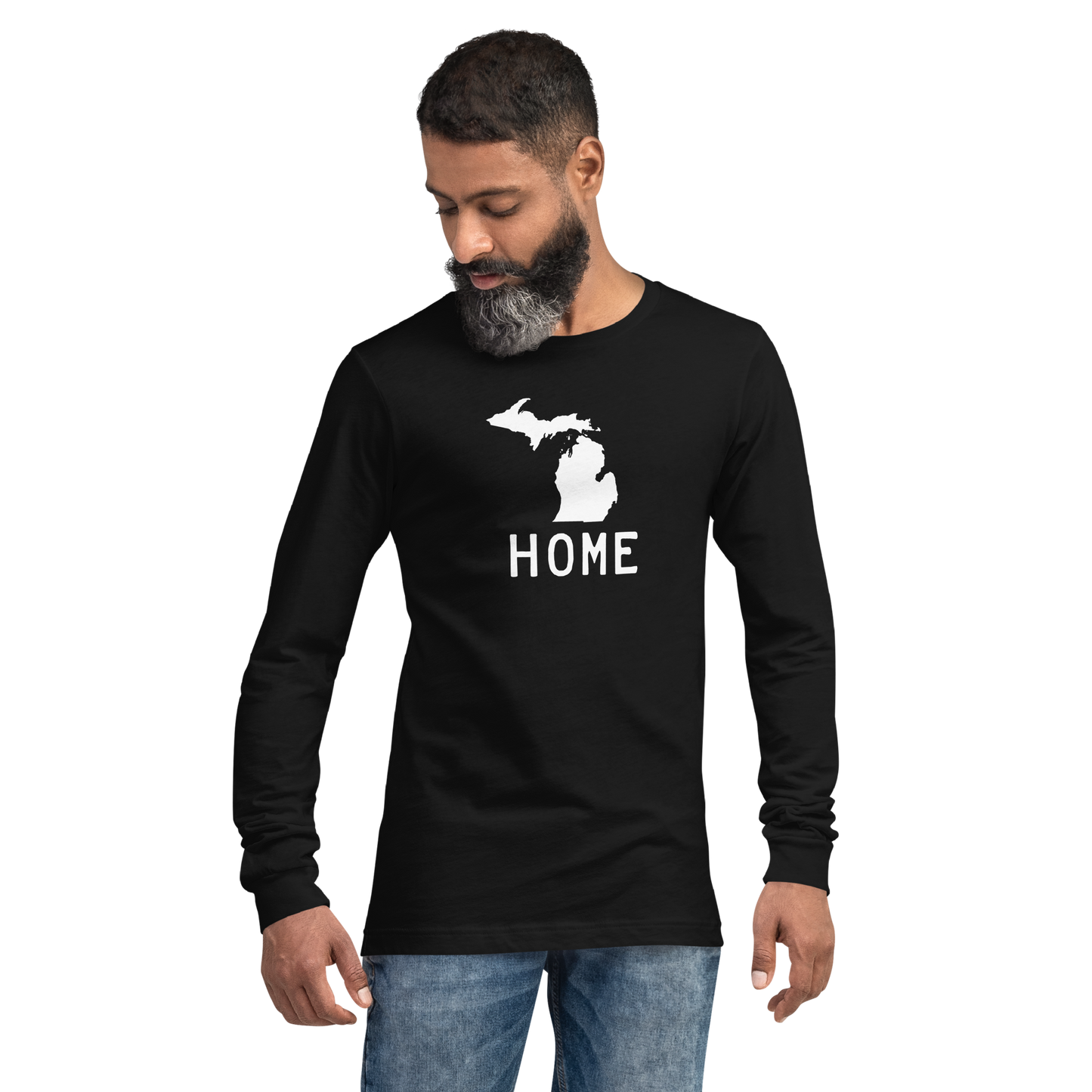 Michigan 'Home' T-Shirt (Licence Plate Font) | Unisex Long Sleeve