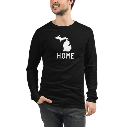 Michigan 'Home' T-Shirt (Licence Plate Font) | Unisex Long Sleeve