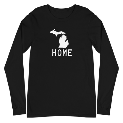 Michigan 'Home' T-Shirt (Licence Plate Font) | Unisex Long Sleeve