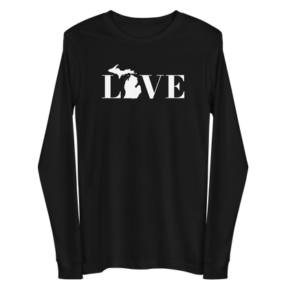 Michigan 'Love' T-Shirt (Didone Font) | Unisex Long Sleeve