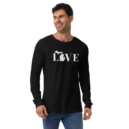 Michigan 'Love' T-Shirt (Didone Font) | Unisex Long Sleeve