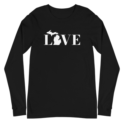 Michigan 'Love' T-Shirt (Didone Font) | Unisex Long Sleeve