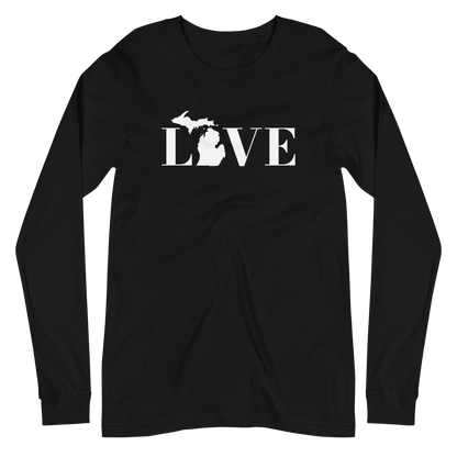 Michigan 'Love' T-Shirt (Didone Font) | Unisex Long Sleeve