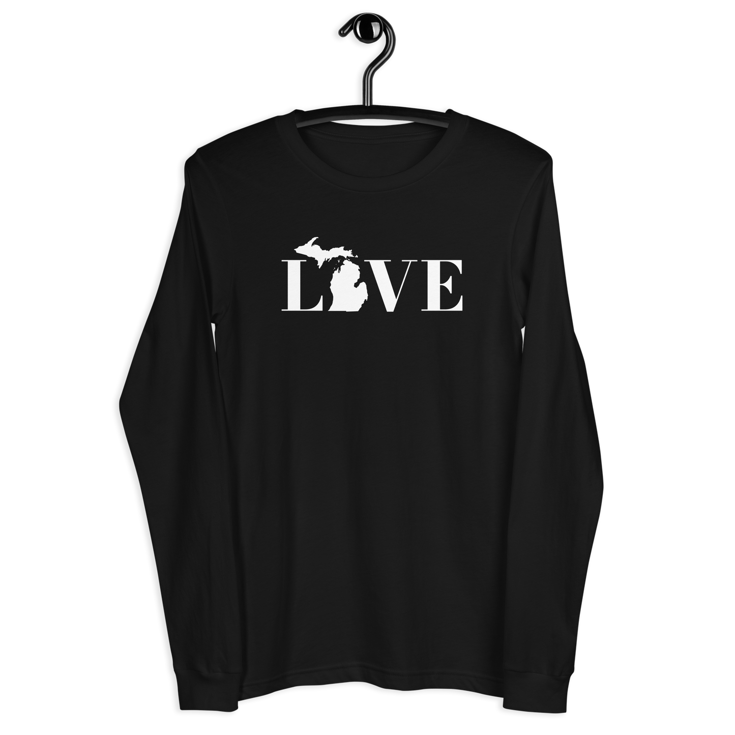 Michigan 'Love' T-Shirt (Didone Font) | Unisex Long Sleeve