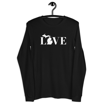 Michigan 'Love' T-Shirt (Didone Font) | Unisex Long Sleeve