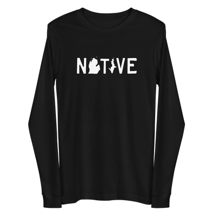 Michigan 'Native' T-Shirt (Licence Plate Font) | Unisex Long Sleeve