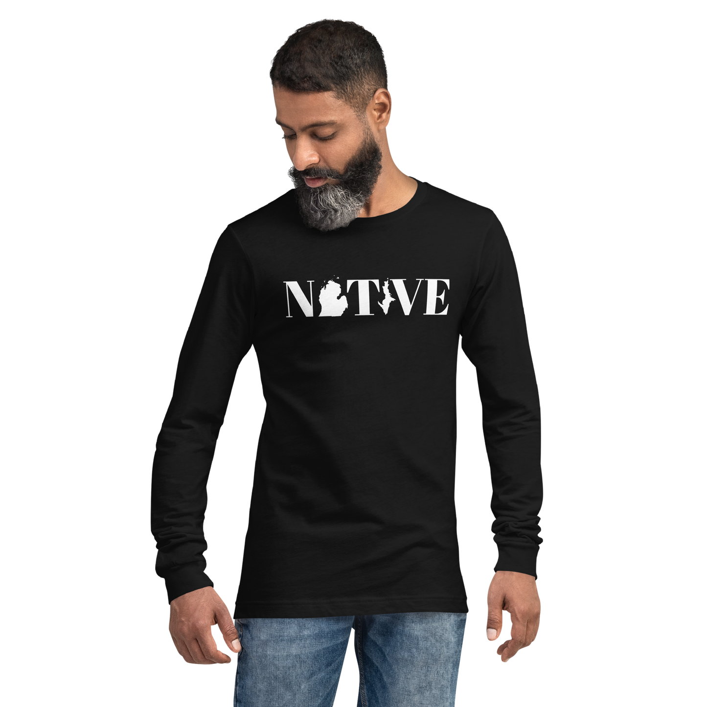 Michigan 'Native' T-Shirt (Didone Font) | Unisex Long Sleeve