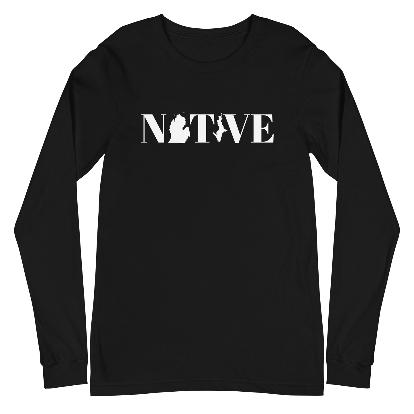 Michigan 'Native' T-Shirt (Didone Font) | Unisex Long Sleeve