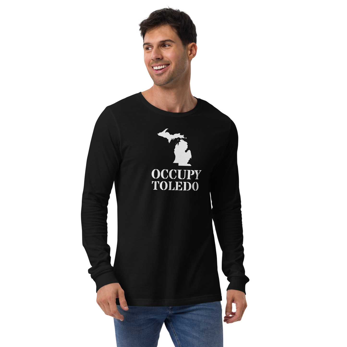 'Occupy Toledo' T-Shirt (w/ Corrected Michigan Outline) | Unisex Long Sleeve