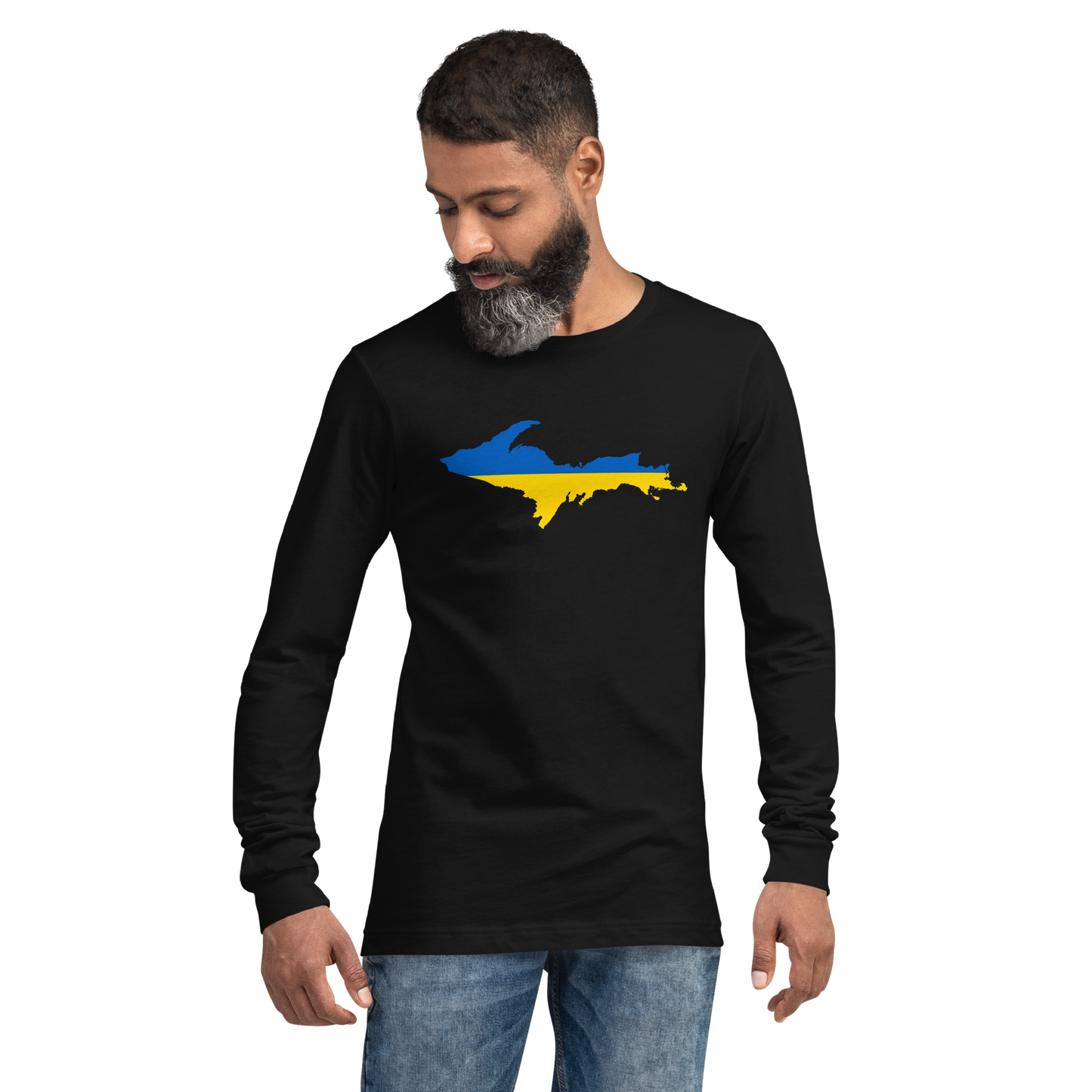 Michigan Upper Peninsula T-Shirt (w/ UP Ukraine Outline) | Unisex Long Sleeve