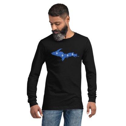 Michigan Upper Peninsula T-Shirt (w/ UP Quebec Flag Outline) | Unisex Long Sleeve