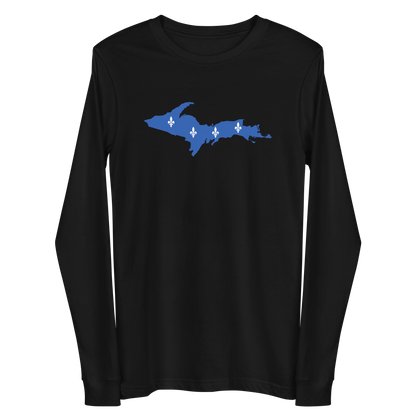 Michigan Upper Peninsula T-Shirt (w/ UP Quebec Flag Outline) | Unisex Long Sleeve