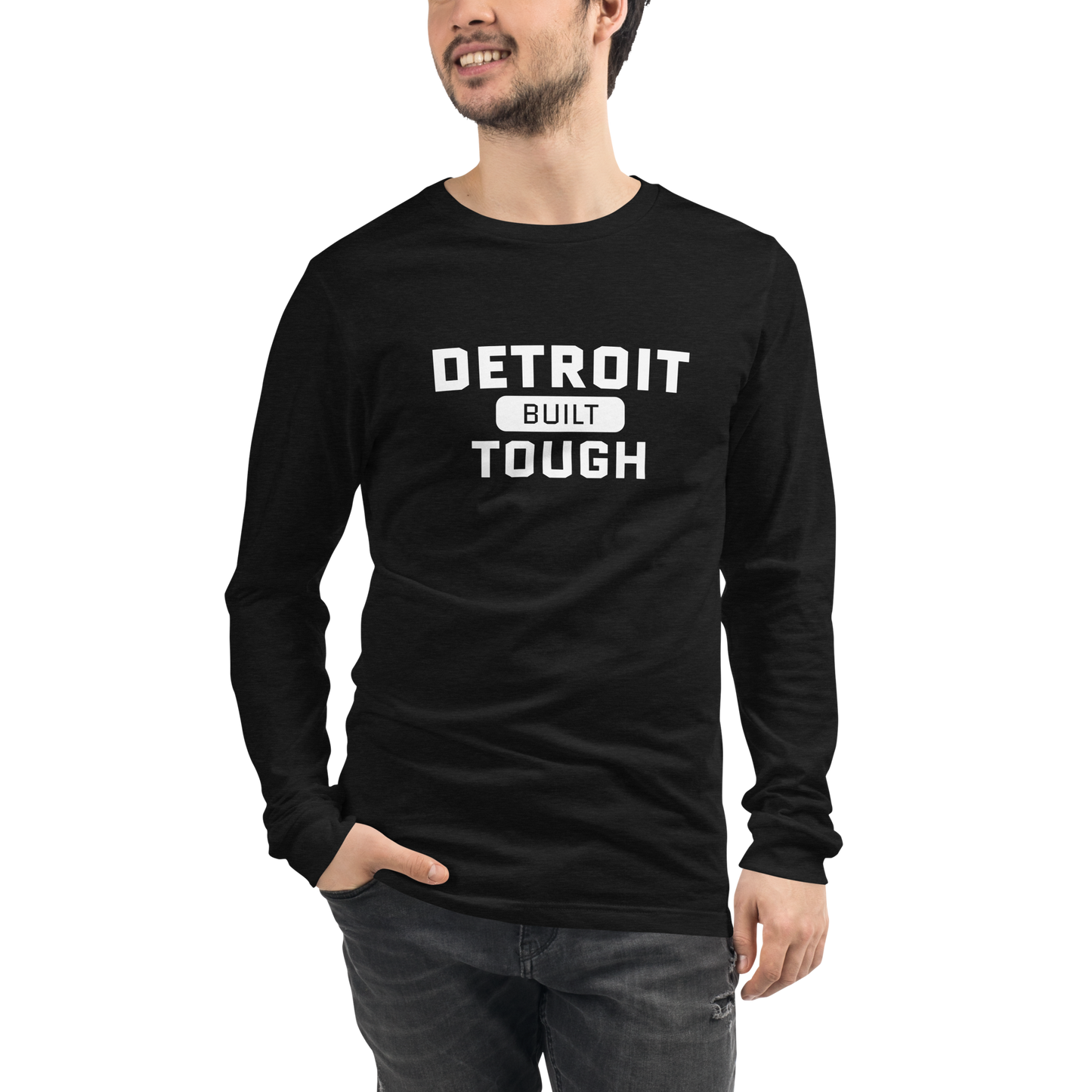 'Built Detroit Tough' Long Sleeve T-Shirt | Unisex