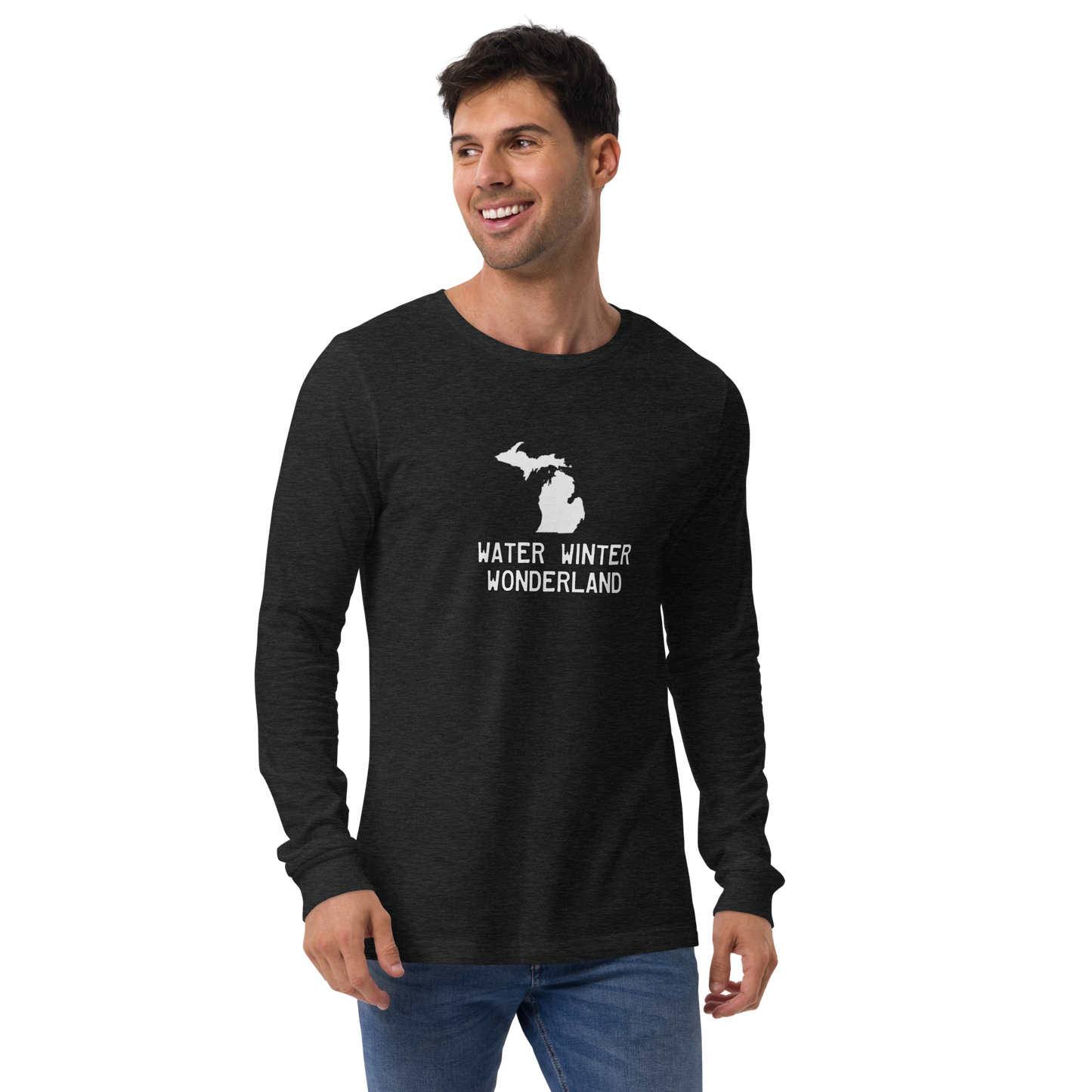 Michigan 'Water Winter Wonderland' Long Sleeve T-Shirt | Unisex