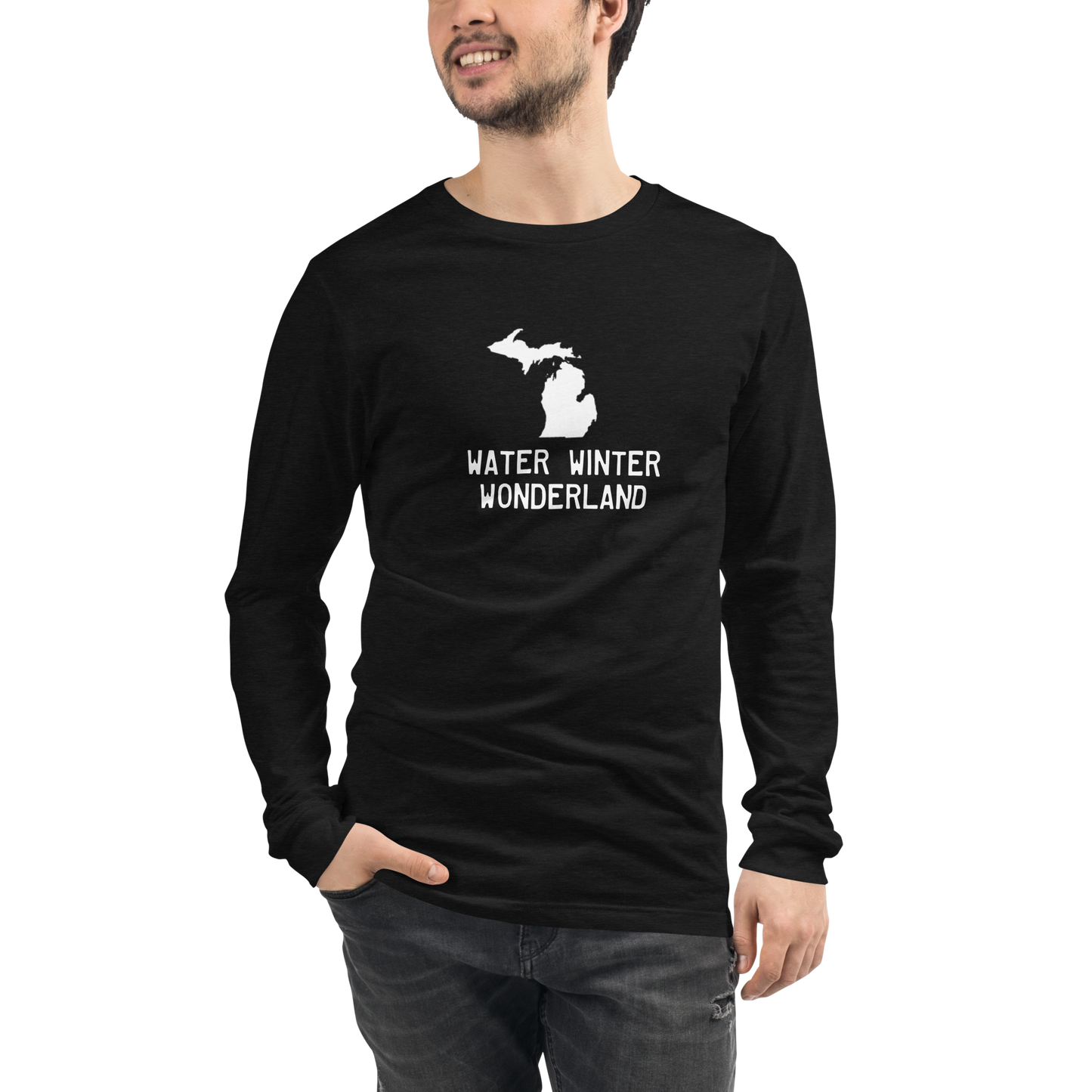 Michigan 'Water Winter Wonderland' Long Sleeve T-Shirt | Unisex