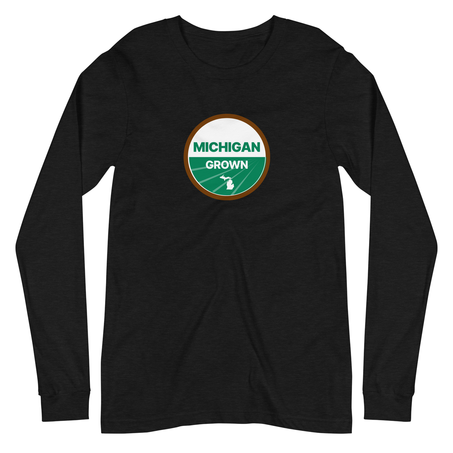 'Michigan Grown' Long Sleeve T-Shirt (Organic Certification Parody)