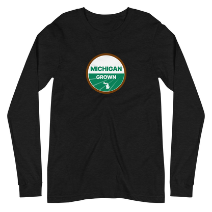 'Michigan Grown' Long Sleeve T-Shirt (Organic Certification Parody)