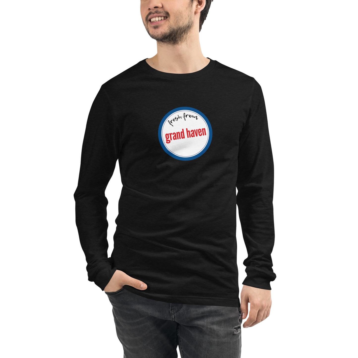 'Fresh From Grand Haven' Long Sleeve T-Shirt (Hypermarket Parody) | Unisex