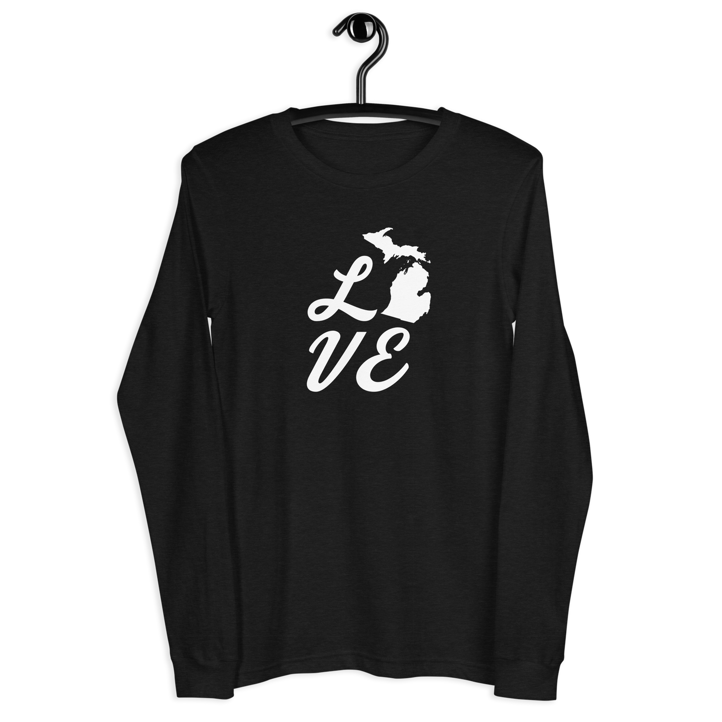 Michigan 'Love' T-Shirt (Retro Script Font) | Unisex Long Sleeve