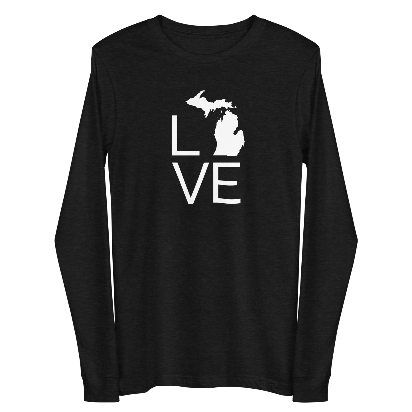 Michigan 'Love' T-Shirt (Thin Sans Font) | Unisex Long Sleeve