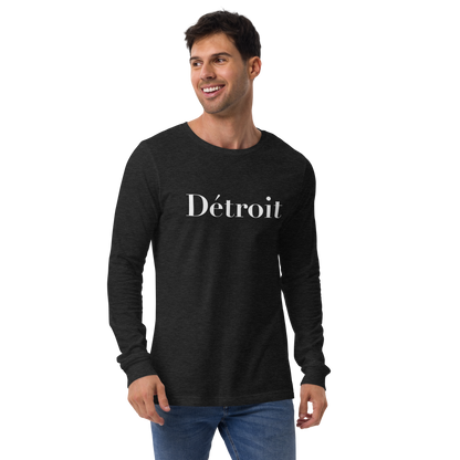 'Détroit' T-Shirt (Didot Font) | Unisex Long Sleeve