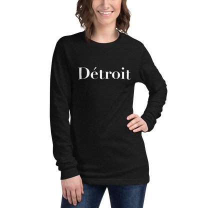 'Détroit' T-Shirt (Didot Font) | Unisex Long Sleeve