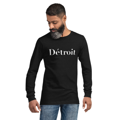 'Détroit' T-Shirt (Didot Font) | Unisex Long Sleeve