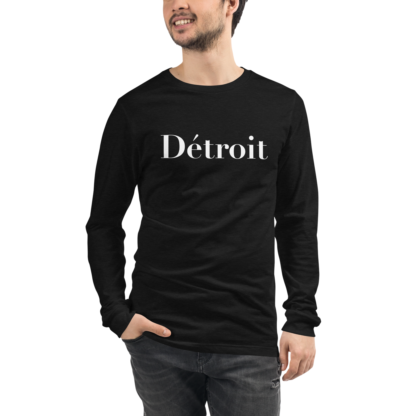 'Détroit' T-Shirt (Didot Font) | Unisex Long Sleeve