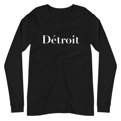 'Détroit' T-Shirt (Didot Font) | Unisex Long Sleeve