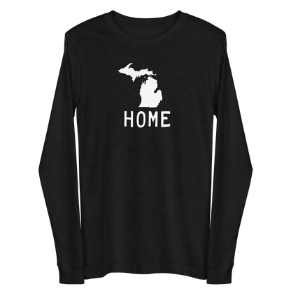 Michigan 'Home' T-Shirt (Licence Plate Font) | Unisex Long Sleeve