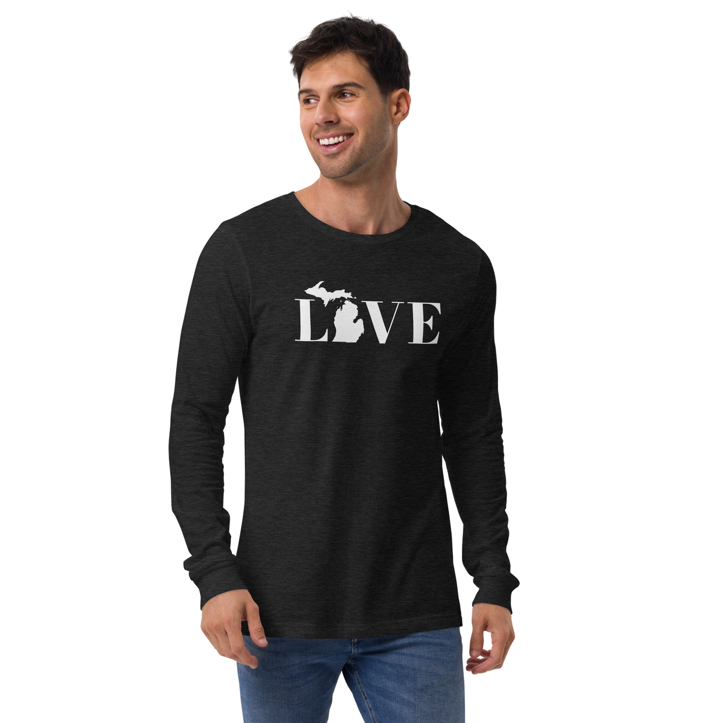 Michigan 'Love' T-Shirt (Didone Font) | Unisex Long Sleeve