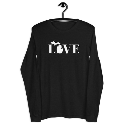 Michigan 'Love' T-Shirt (Didone Font) | Unisex Long Sleeve