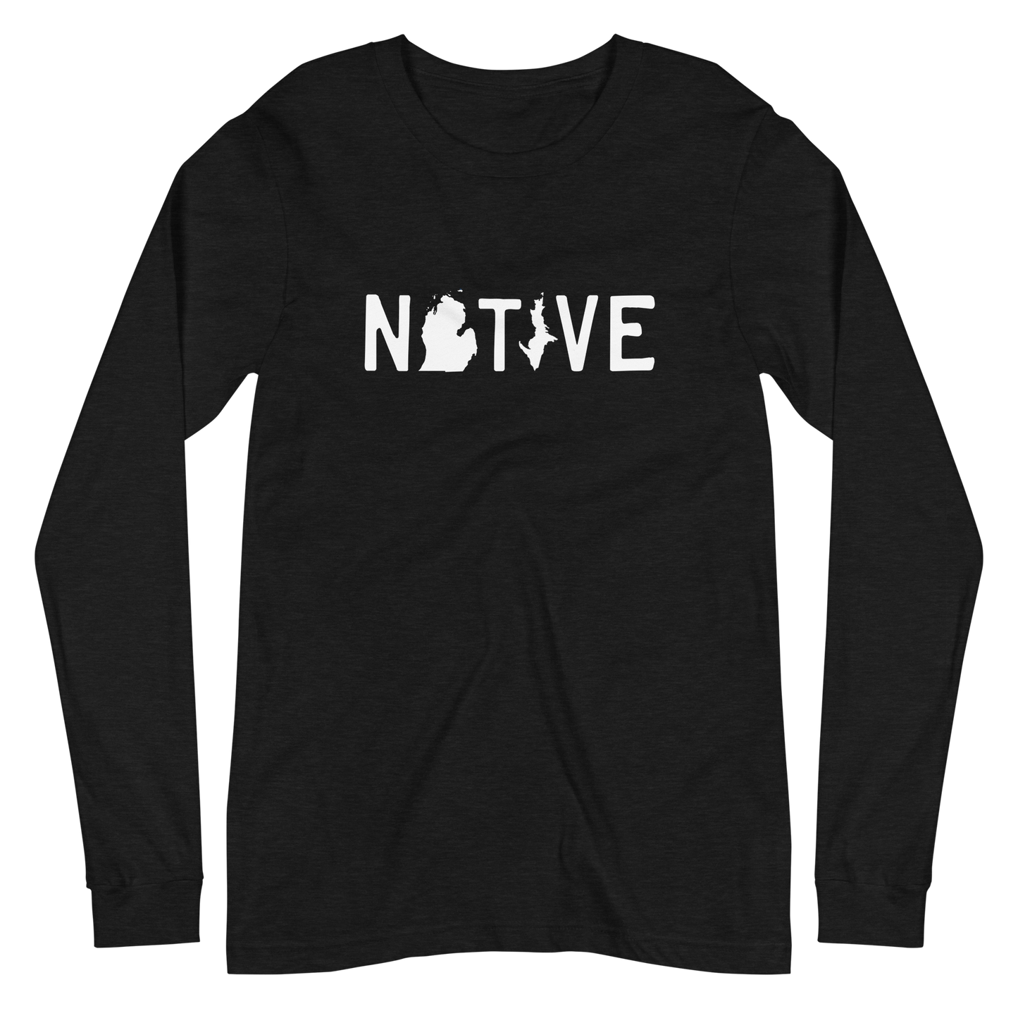 Michigan 'Native' T-Shirt (Licence Plate Font) | Unisex Long Sleeve