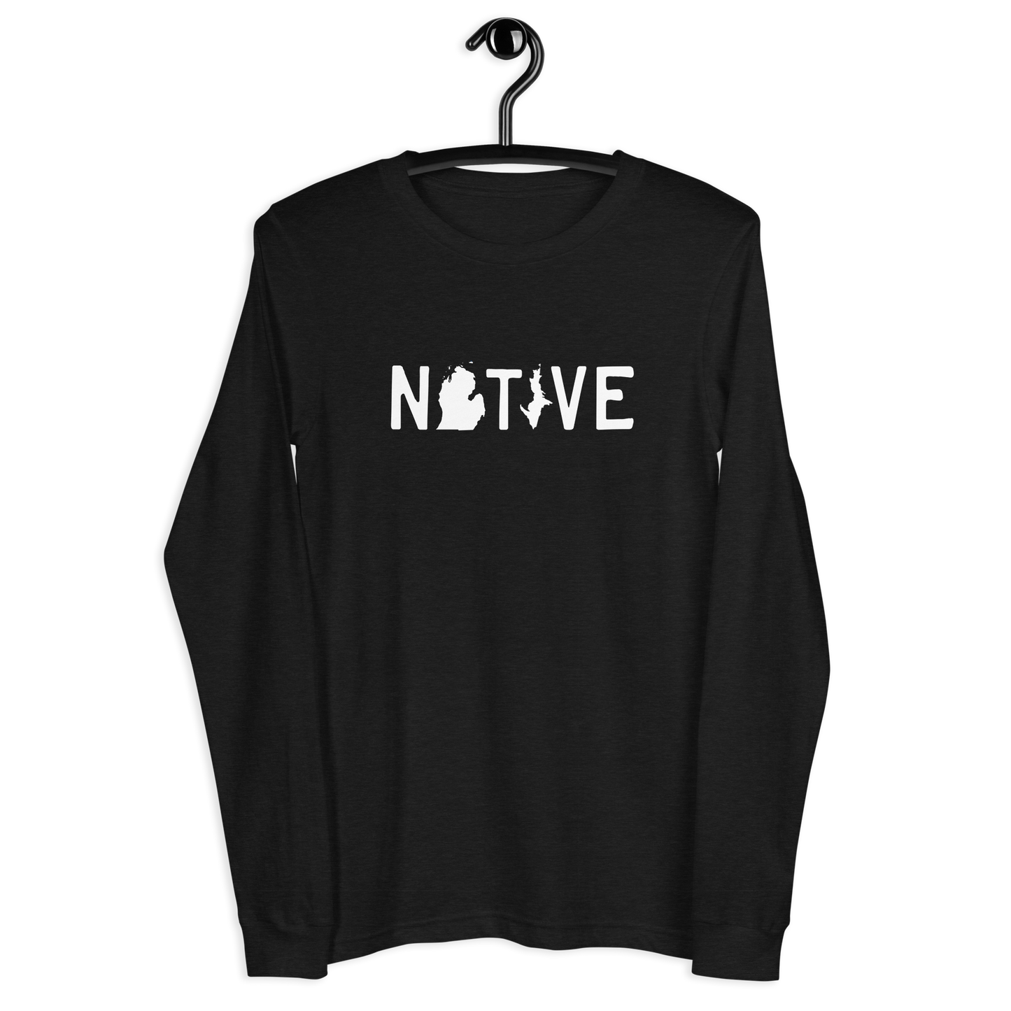 Michigan 'Native' T-Shirt (Licence Plate Font) | Unisex Long Sleeve