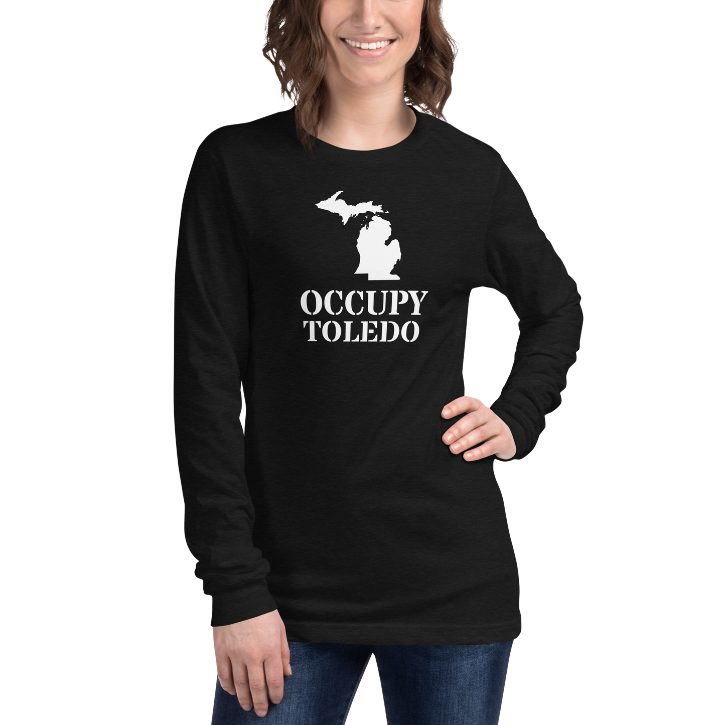 'Occupy Toledo' T-Shirt (w/ Corrected Michigan Outline) | Unisex Long Sleeve