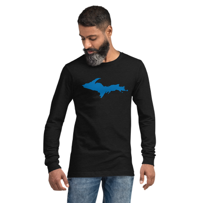 Michigan Upper Peninsula T-Shirt (w/ Azure UP Outline) | Unisex Long Sleeve