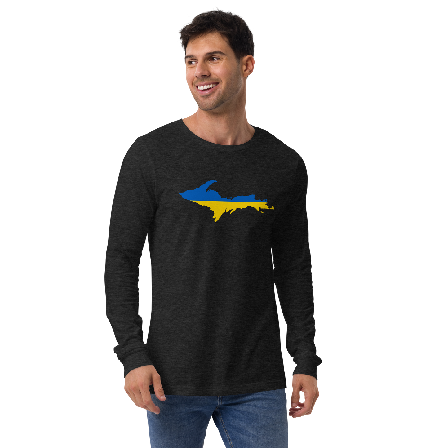 Michigan Upper Peninsula T-Shirt (w/ UP Ukraine Outline) | Unisex Long Sleeve