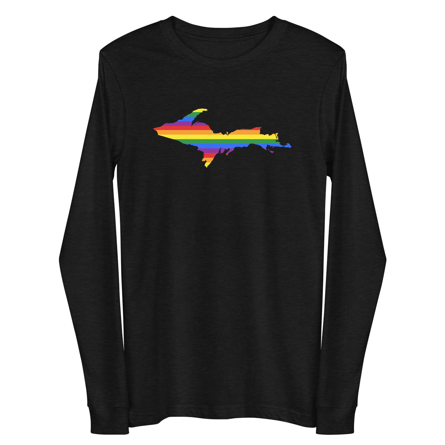 Michigan Upper Peninsula T-Shirt (w/ UP Pride Flag Outline) | Unisex Long Sleeve