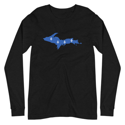 Michigan Upper Peninsula T-Shirt (w/ UP Quebec Flag Outline) | Unisex Long Sleeve