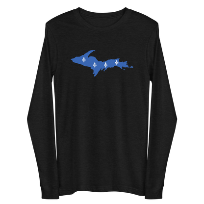 Michigan Upper Peninsula T-Shirt (w/ UP Quebec Flag Outline) | Unisex Long Sleeve