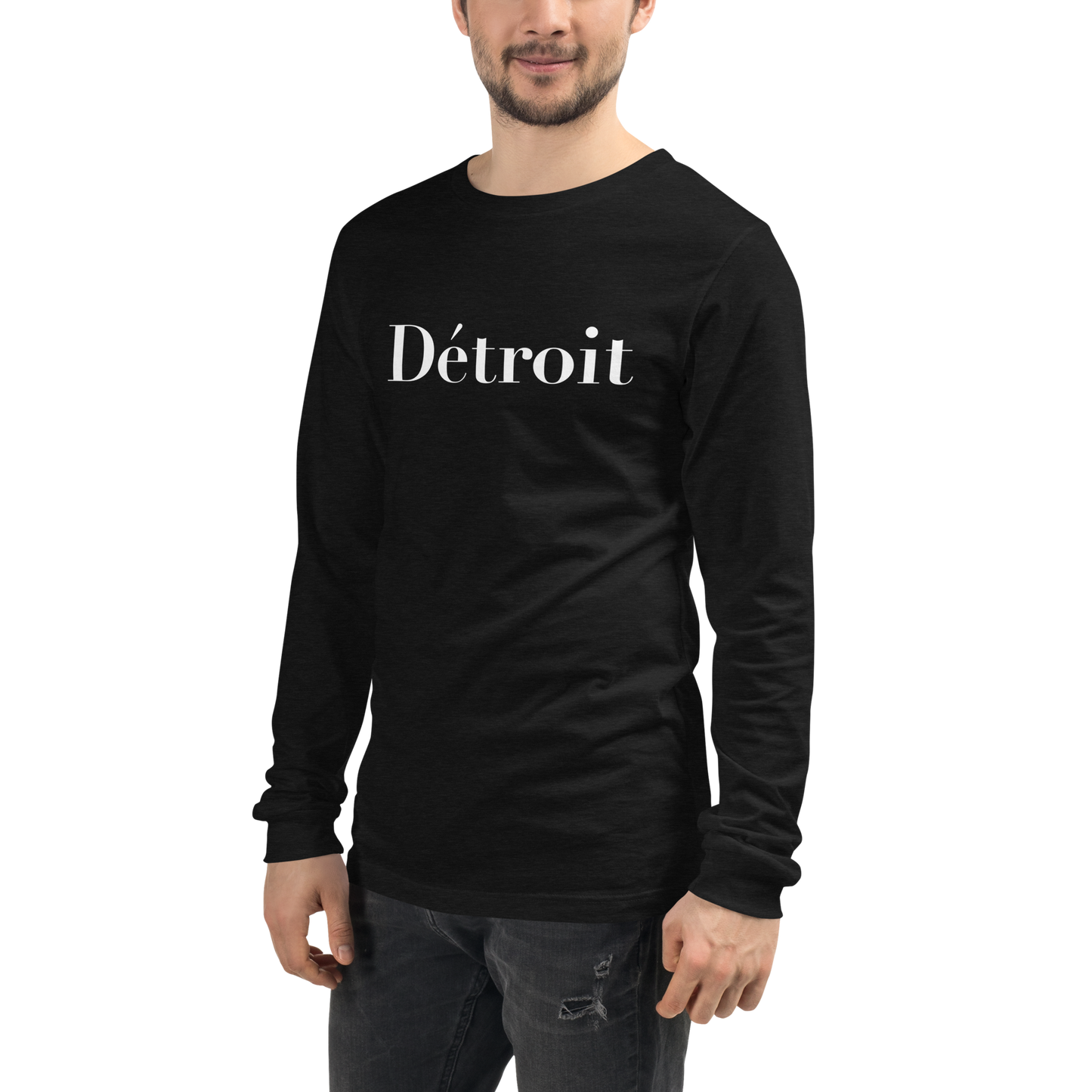 'Détroit' T-Shirt (Didot Font) | Unisex Long Sleeve