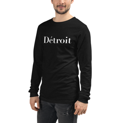 'Détroit' T-Shirt (Didot Font) | Unisex Long Sleeve